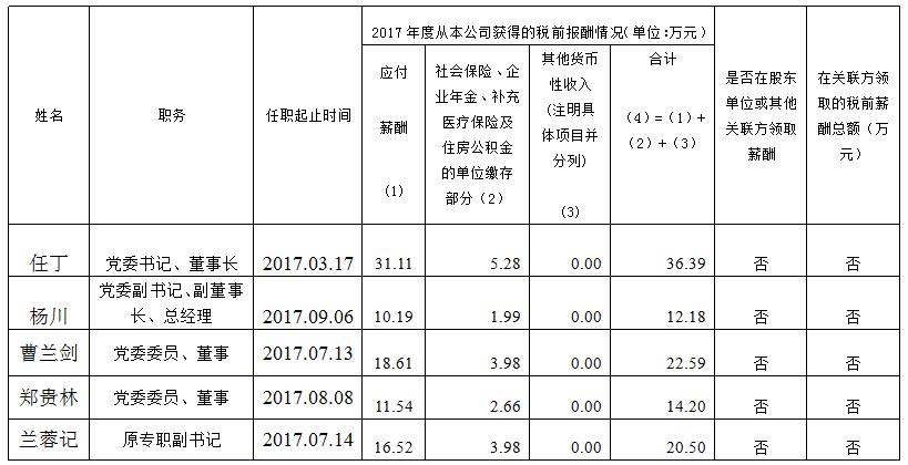 南宫28集团总部薪酬公示（2017年度）